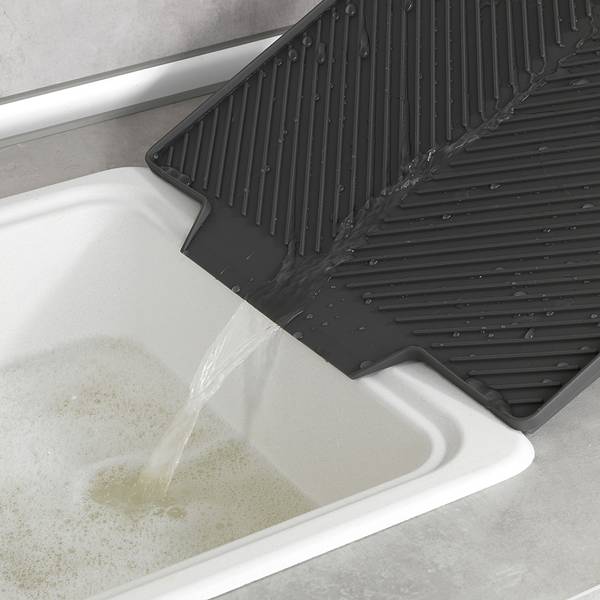 Abtropfmatte Nelia Kunststoff - Grau