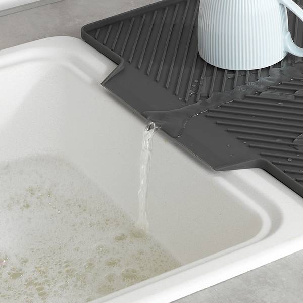 Abtropfmatte Nelia Kunststoff - Grau