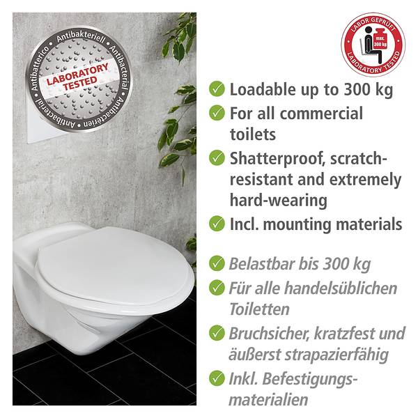 WC-Sitz Torino XXL Duroplast / Kunststoff - Weiß