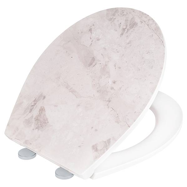 Abattant WC Marbre Blanc Duroplast - Multicolore