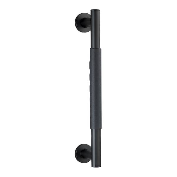 Wandhaltegriff Secura II Silikon / Edelstahl - Schwarz - Breite: 41 cm