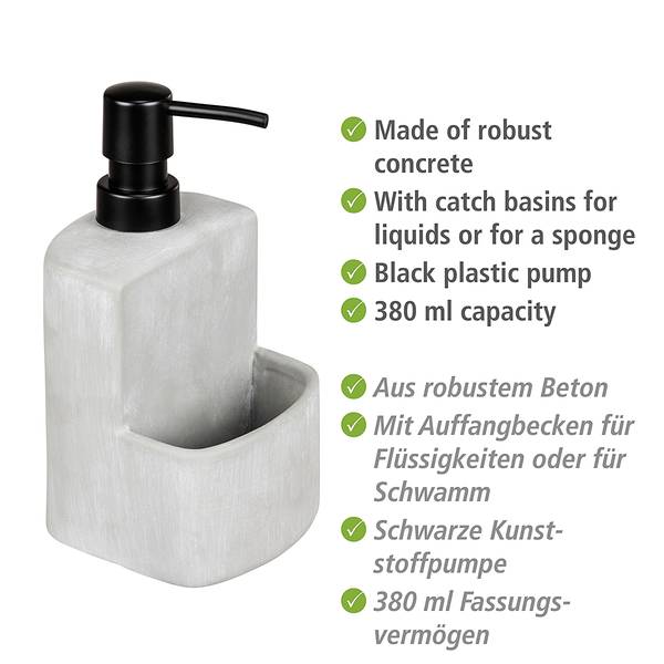 Spülmittelständer Festival Beton / Kunststoff - Grau