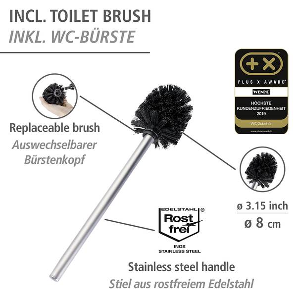 WC-Garnitur Rivalta II Edelstahl / Polypropylen - Silber