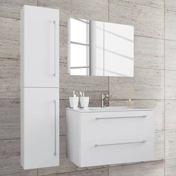 Badezimmerset Melville VIII (3-teilig) Weiß - Breite: 114 cm