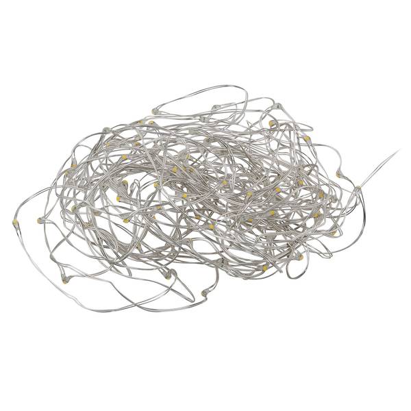 Guirlande lumineuse TWINE LIGHTS Polyester PVC - 100 ampoules - Argenté
