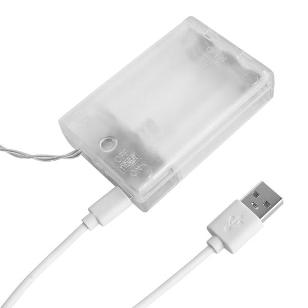 Guirlande lumineuse TWINE LIGHTS Polyester PVC - 100 ampoules - Argenté