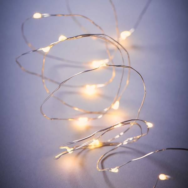 Guirlande lumineuse TWINE LIGHTS Polyester PVC - 100 ampoules - Argenté
