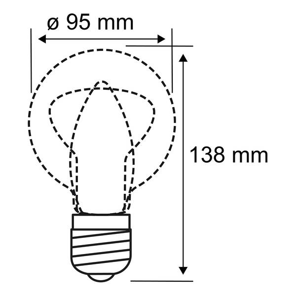 LED-Leuchtmittel Ruona III Klarglas / Metall - 1-flammig