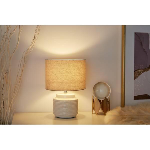 Tischleuchte Bright Soul Mischgewebe / Keramik - 1-flammig