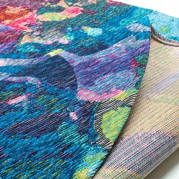 Kurzflorteppich Keitum 006 II Polyester / Baumwolle - Mehrfarbig - Durchmesser: 100 cm