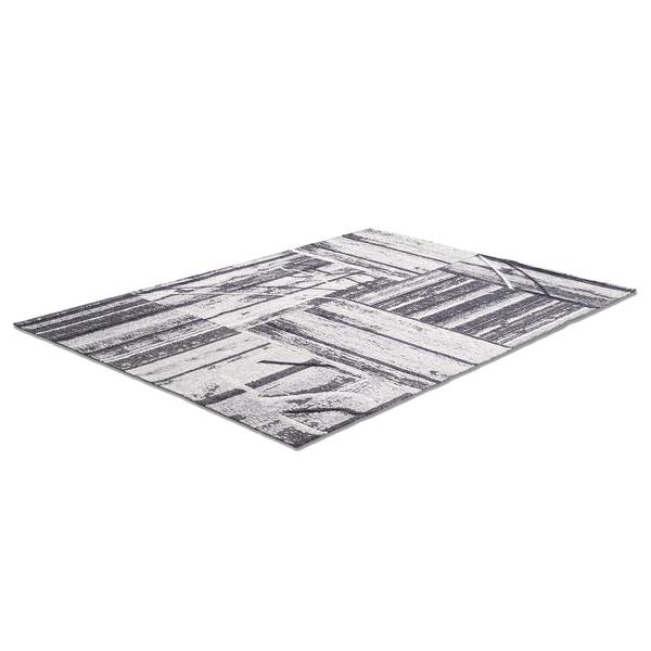 Kurzflorteppich Keitum 010 I Polyester / Baumwolle - Grau - 60 x 90 cm