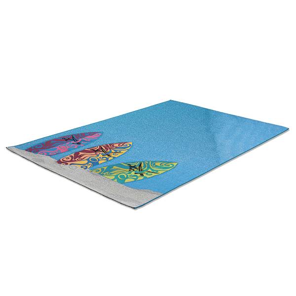 In-/ Outdoorläufer Rantum Beach 018 Kunstfaser - Blau / Mehrfarbig