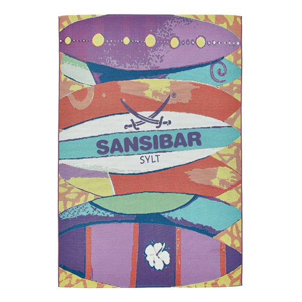 In-/ Outdoorteppich Rantum Beach 020 Kunstfaser - Mehrfarbig - 60 x 100 cm