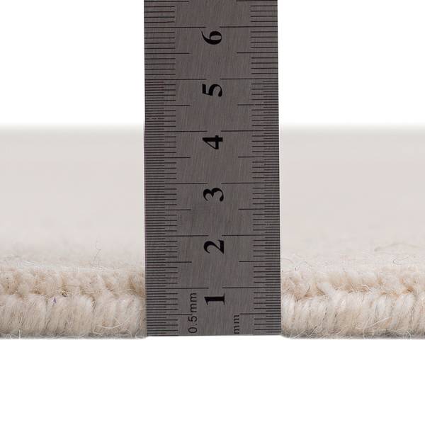 Wollteppich List Schurwolle - Creme - 70 x 140 cm
