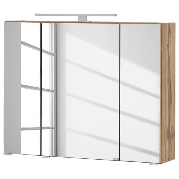 Badezimmerset Verciano X (4-teilig) Inklusive Beleuchtung - Wotaneiche Dekor