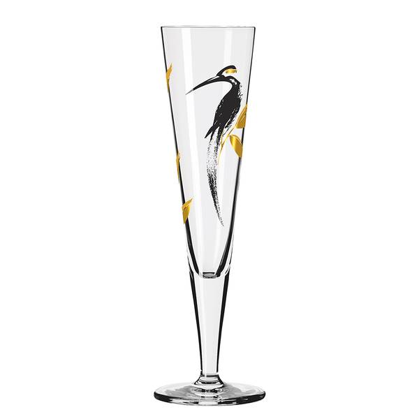 Champagnerglas Goldnacht III Kristallglas - Gold / Schwarz