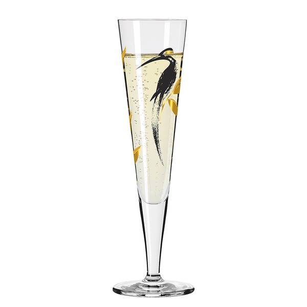 Champagnerglas Goldnacht III Kristallglas - Gold / Schwarz