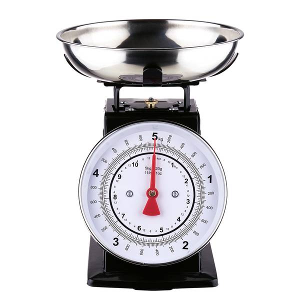 Keukenweegschaal GIVE ME MORE roestvrij staal - zwart