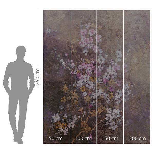 Fotomurale Hanami Tessuto non tessuto - Rosa / Marrone