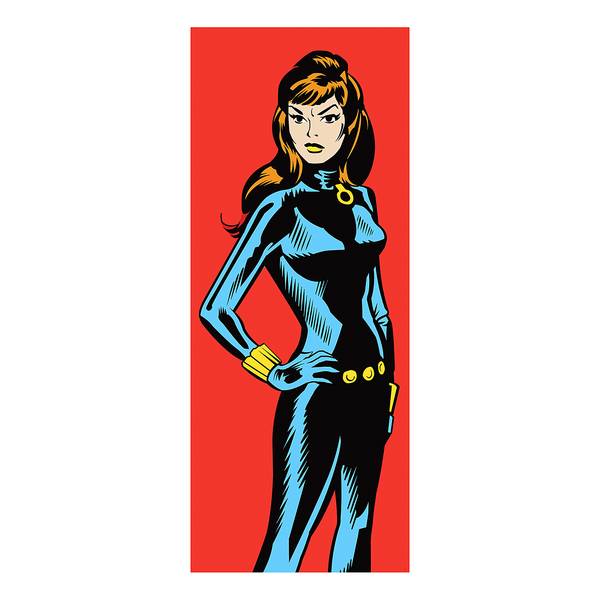 Fototapete Marvel PowerUp Widow Vlies - Mehrfarbig