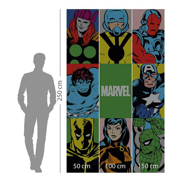 Fototapete Marvel PowerUp Team Vlies - Mehrfarbig