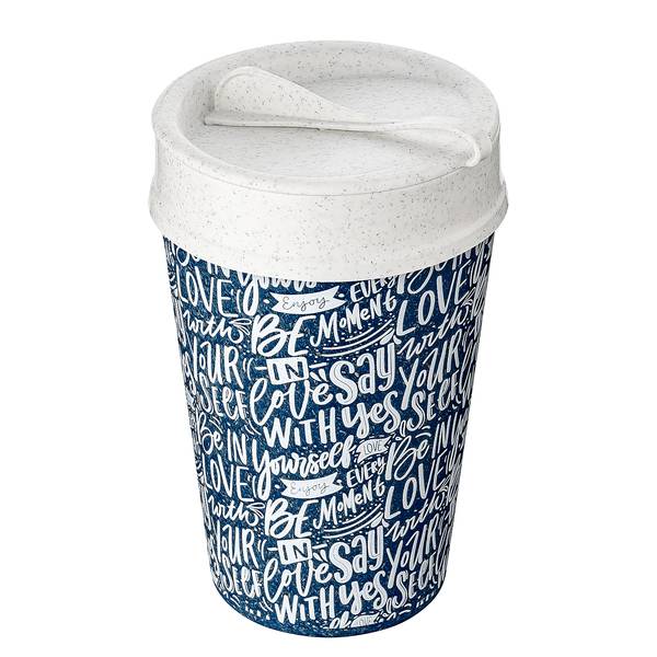 Thermobecher Iso To Go Letter Kunststoff - Nature Night Blue