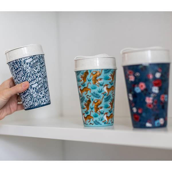 Thermobecher Iso To Go Letter Kunststoff - Nature Night Blue