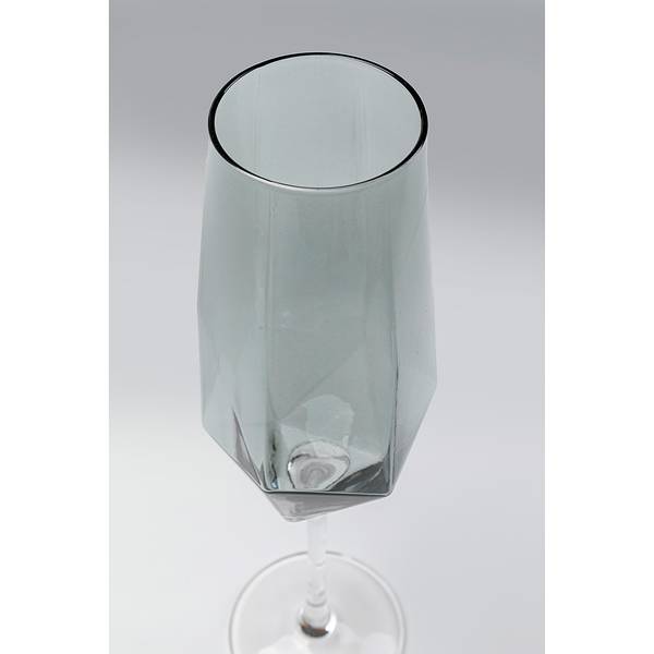 Sektglas Diamond Smoke (4er-Set) Glas - Transparent / Grau