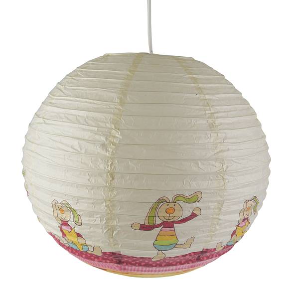 Kinderkamerlamp Rainbow Rabbit I papier/ijzer - 1 lichtbron
