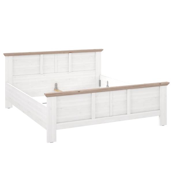 Struttura letto Ilay Effetto rovere bianco / Effetto rovere Nelson - 180 x 200cm