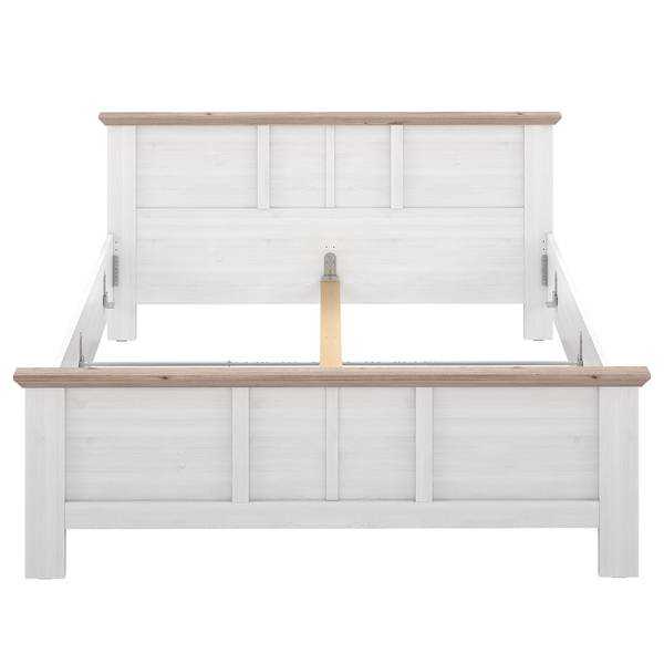 Struttura letto Ilay Effetto rovere bianco / Effetto rovere Nelson - 180 x 200cm