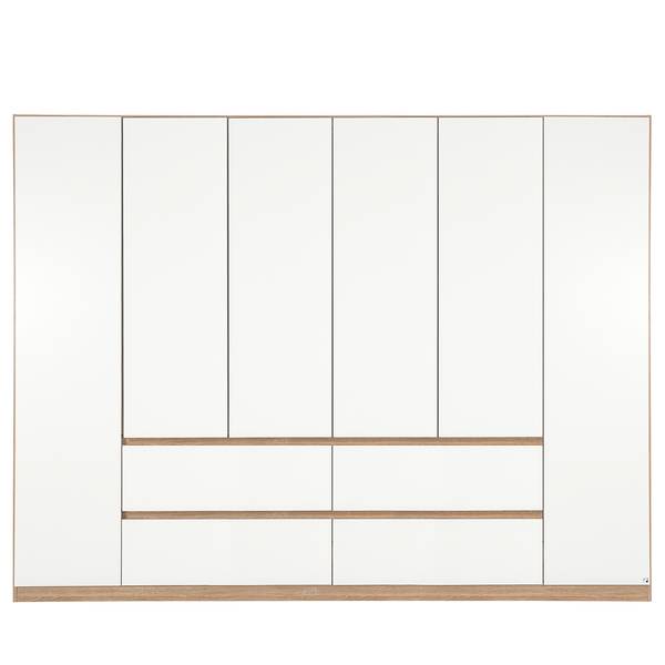 Draaideurkast Mainz alpinewit/Sonoma eikenhouten look - Breedte: 271 cm - zonder spiegeldeur(en)