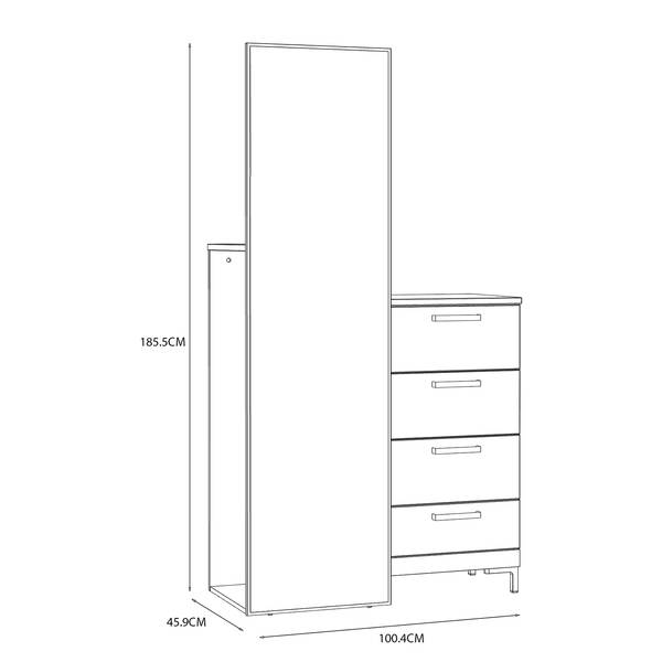 Comò Quanto II Effetto noce / Grigio