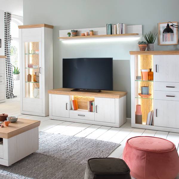 Wandboard Marnay Pinie Weiß Dekor / Eiche Grandson Dekor