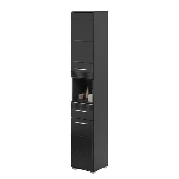 Hoge kast Collie hoogglans zwart/zwart