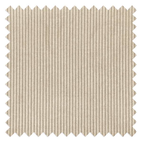 Ecksofa LORDELO 1,5-Sitzer mit Longchair Cordstoff Licia: Beige - Longchair davorstehend rechts
