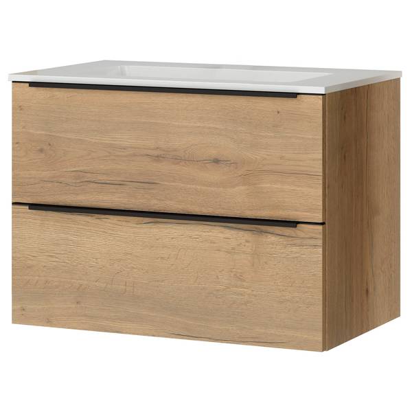 Waschtisch MYBA II Eiche Dekor - Breite: 80 cm