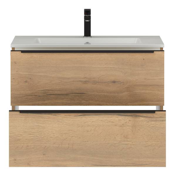 Waschtisch MYBA II Eiche Dekor - Breite: 80 cm