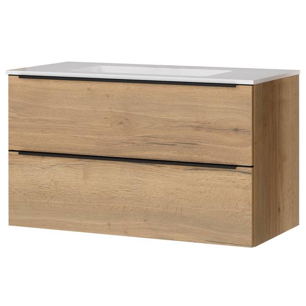 Waschtisch MYBA II Eiche Dekor - Breite: 100 cm