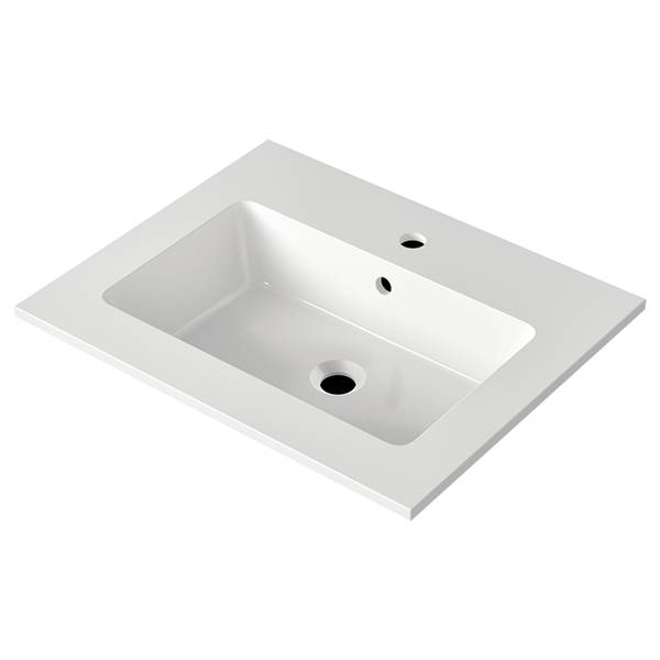 Badezimmerset MYBA III (2-teilig) Inklusive Beleuchtung - Weiß - Breite: 60 cm