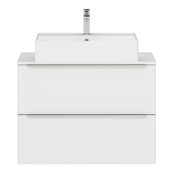 Badezimmerset MYBA XX (2-teilig) Inklusive Beleuchtung - Weiß - Breite: 80 cm