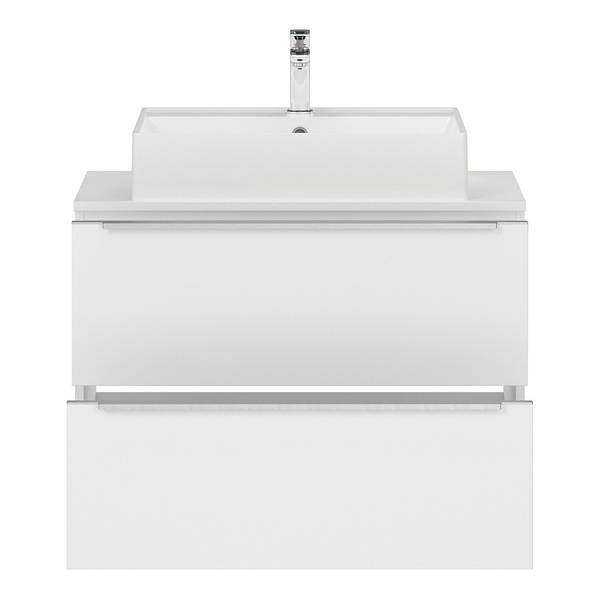 Badezimmerset MYBA XX (2-teilig) Inklusive Beleuchtung - Weiß - Breite: 80 cm
