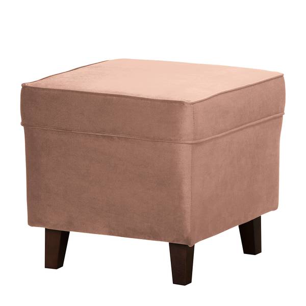 Fauteuil COLMAR Velours Vaia: Rose - Avec repose-pieds
