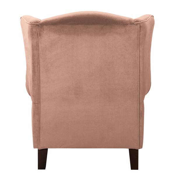 Fauteuil COLMAR Velours Vaia: Rose - Avec repose-pieds