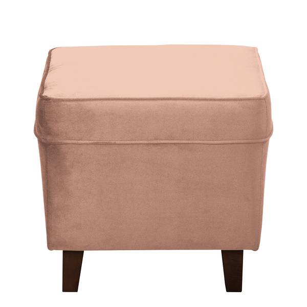 Fauteuil COLMAR Velours Vaia: Rose - Avec repose-pieds