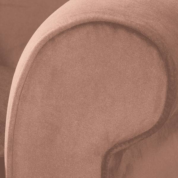 Fauteuil COLMAR Velours Vaia: Rose - Avec repose-pieds