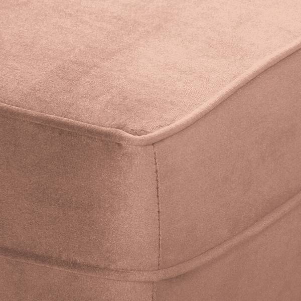 Fauteuil COLMAR Velours Vaia: Rose - Avec repose-pieds