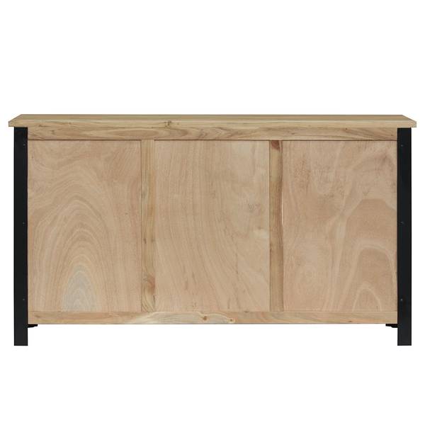 Massives Sideboard BROOKSBY 2 Türen Akazie massiv - Akazie / Schwarz