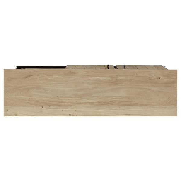 Massives Sideboard BROOKSBY 2 Türen Akazie massiv - Akazie / Schwarz