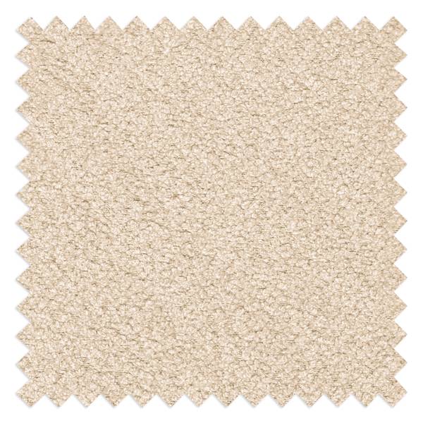 Ecksofa HUDSON 3-Sitzer mit Longchair Teddy-Bouclé Stoff Bony: Beige - Breite: 251 cm - Longchair davorstehend links